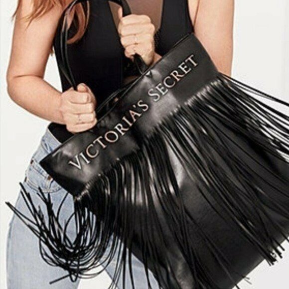 VICTORIAS SECRET LIMITED EDITION FLIRTY FRINGE TOTE - Picture 1 of 4
